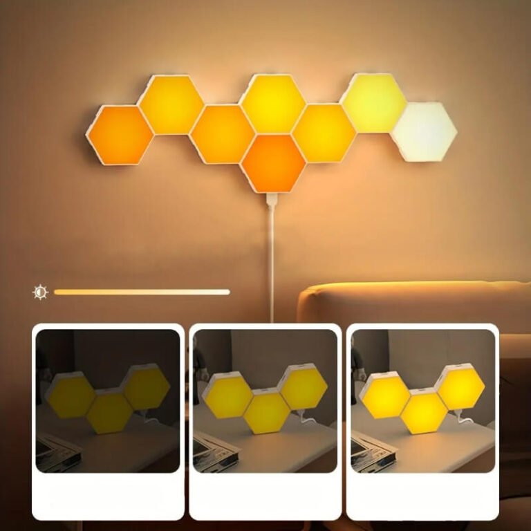 Lampă de perete LED RGB conectabilă inteligentă hexagonală cu control prin aplicație Užsisakykite Trendai.lt 10